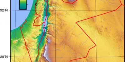 Ramani ya Jordan topographic