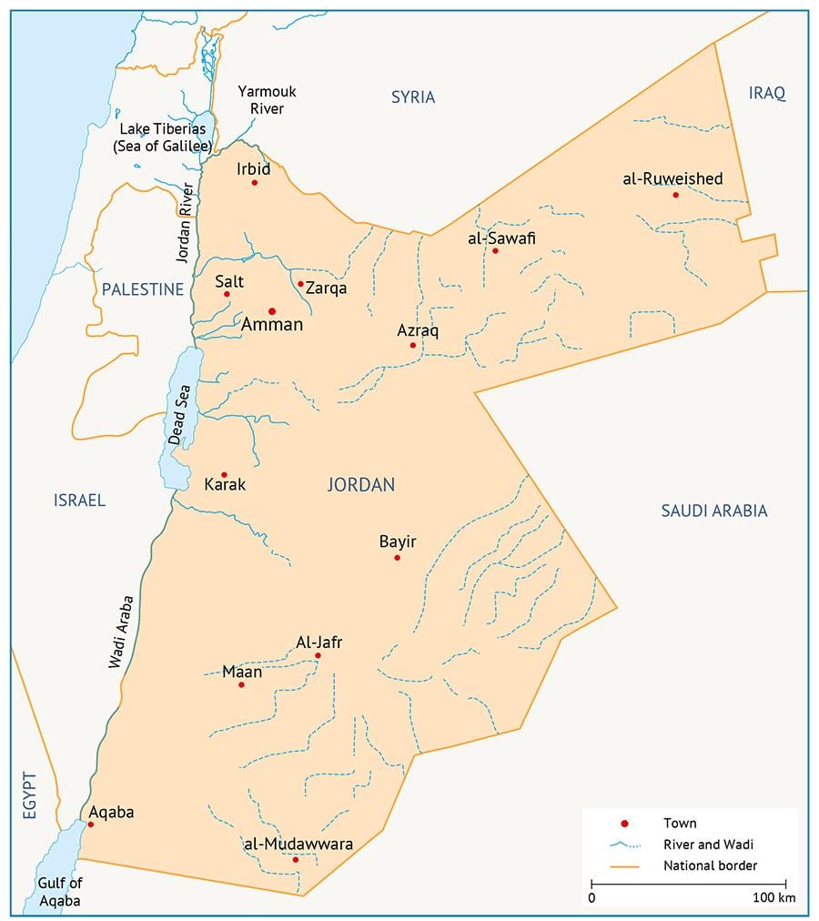 ramani ya chuo kikuu cha Jordan