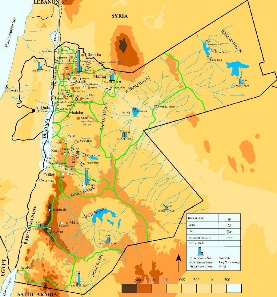 ramani ya hali ya hewa Jordan
