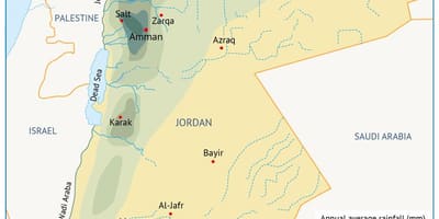 Ramani ya Jordan jiografia