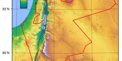 Ramani ya Jordan mwinuko